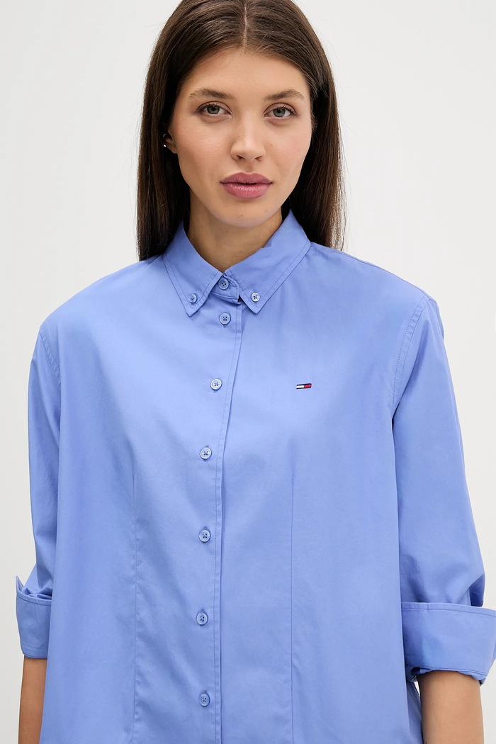 Tommy Jeans pamut ruha kék DW0DW21947