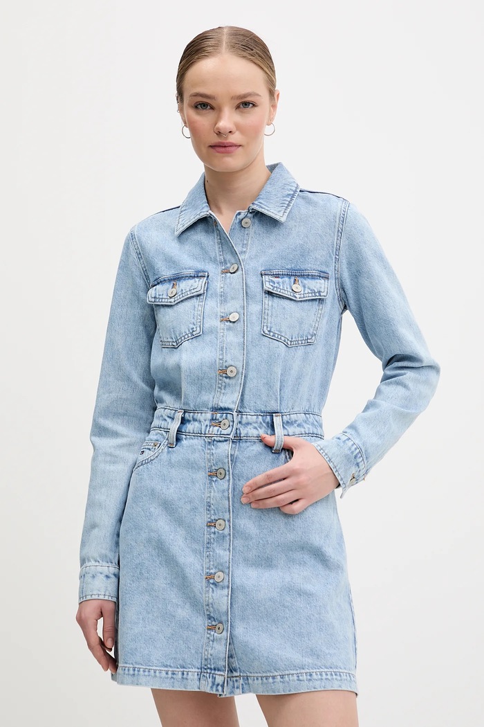 Tommy Jeans farmerruha gombolós kék DW0DW22004