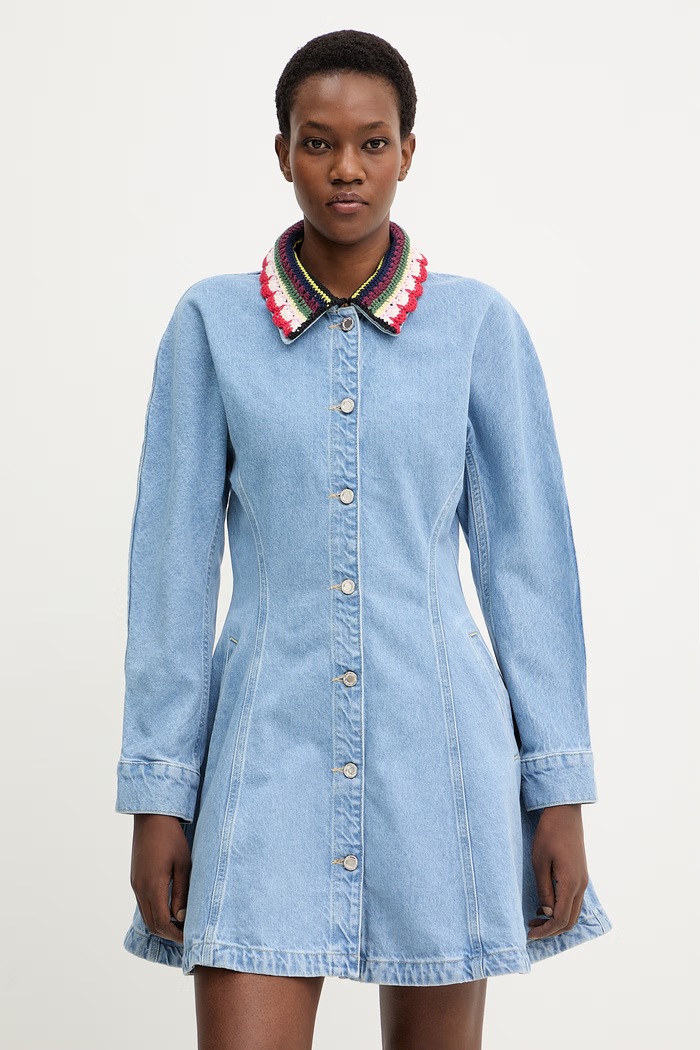 Stine Goya rochie jeans mini albastru SG.SS26.D223.2453