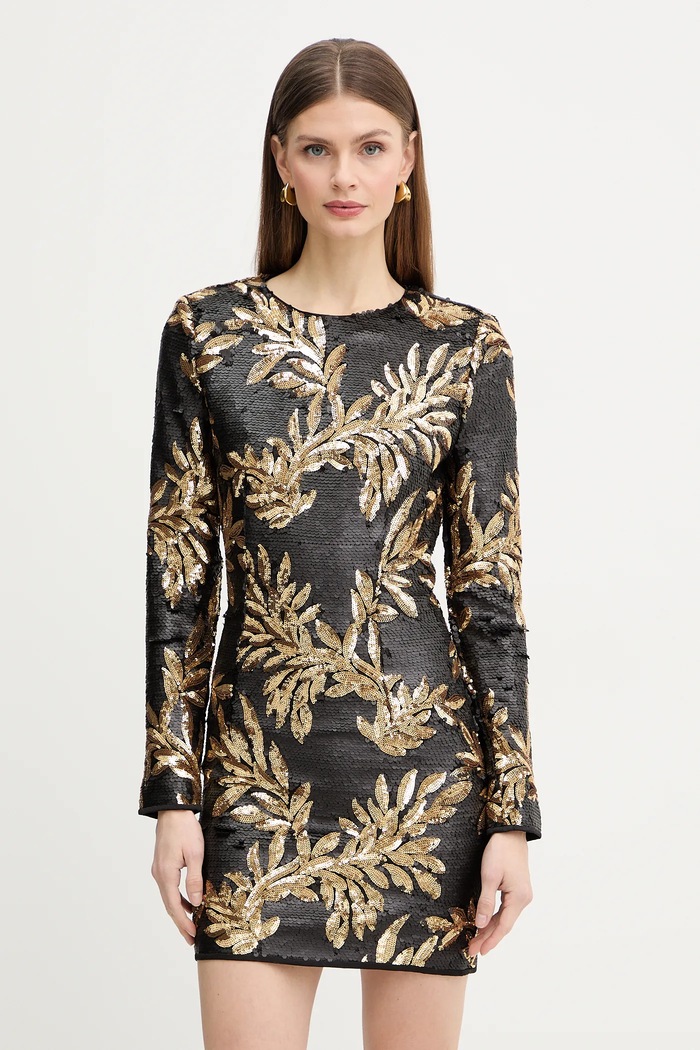 Φόρεμα Marciano by Guess DAISY εμπριμέ μαύρο 6RGK01.6358A