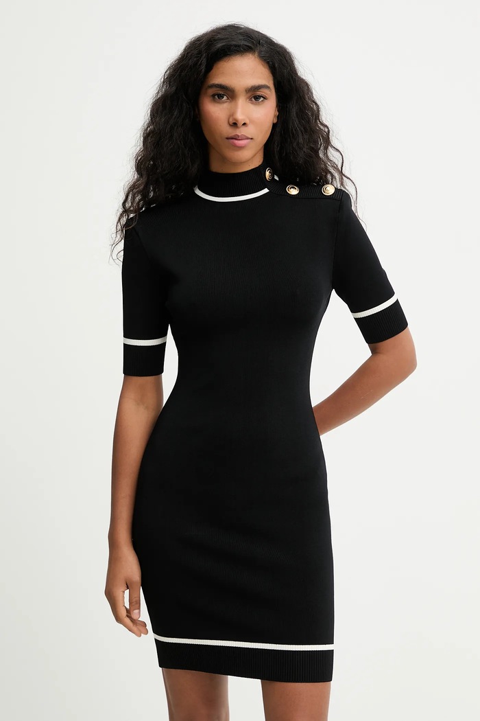 Φόρεμα Marciano by Guess NOEMI με ελαστάν μαύρο 6RGK24.5905Z