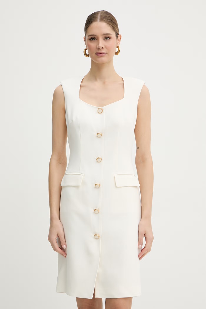 Marciano by Guess sukienka z wiskozą GRETHA beżowy G6GK26.W1866