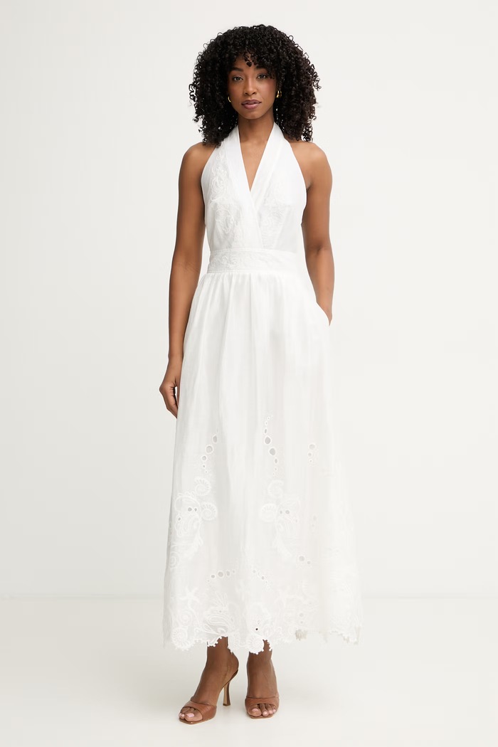 Marciano by Guess sukienka rozkloszowana GRACIE beżowy G6GK49.W1947