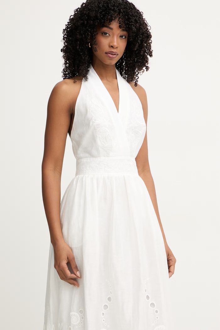 Marciano by Guess sukienka rozkloszowana GRACIE beżowy G6GK49.W1947
