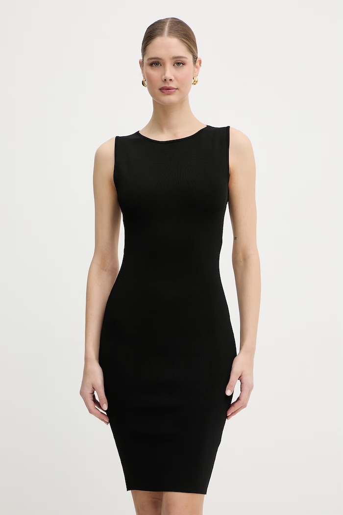 Marciano by Guess sukienka bodycon z wiskozą CONCHA czarny G6GK56.Z0665