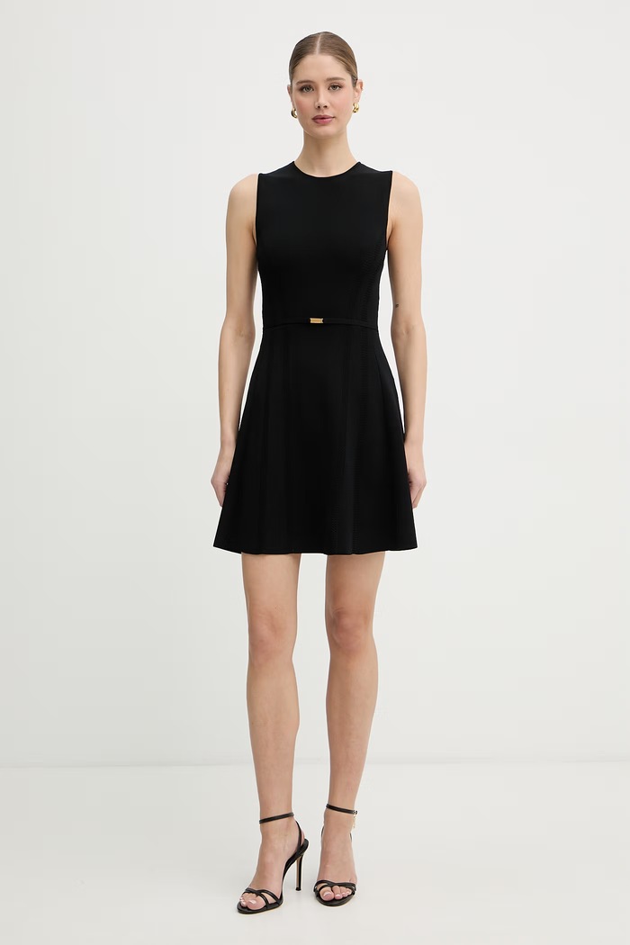 Marciano by Guess sukienka rozkloszowana z wiskozą KASHU G6GK65.Z0762 czarny SS26