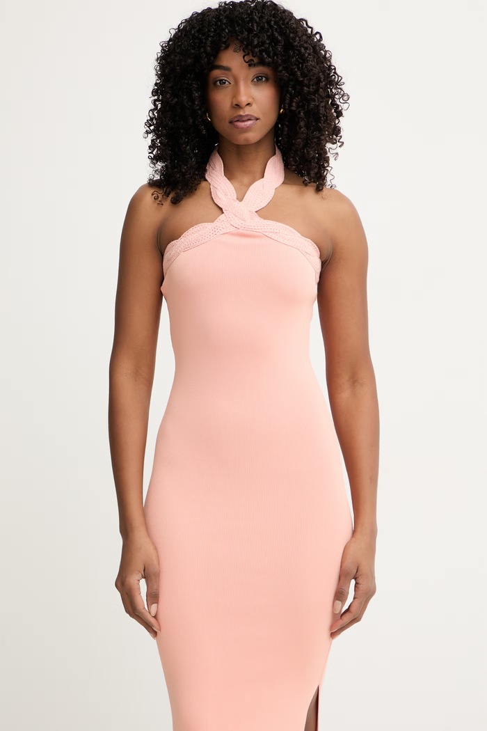 Marciano by Guess rochie bodycon cu vâscoză RANIA portocaliu 6RGK27.5876Z
