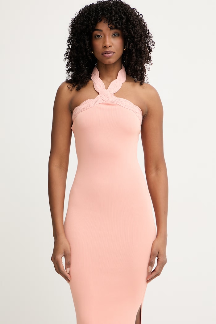 Marciano by Guess rochie bodycon cu vâscoză RANIA portocaliu 6RGK27.5876Z
