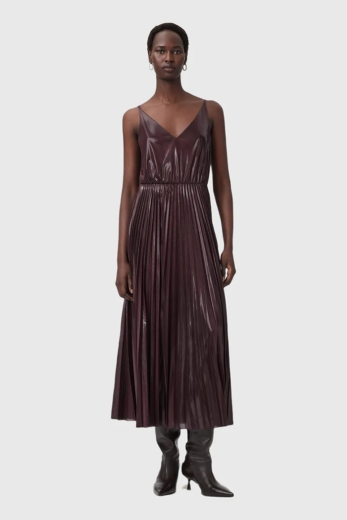 Рокля и пуловер AllSaints W328DB кафяв SS26