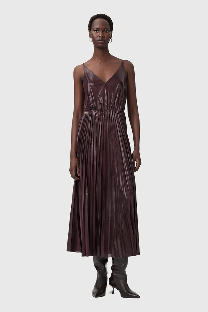 Рокля и пуловер AllSaints W328DB кафяв SS26