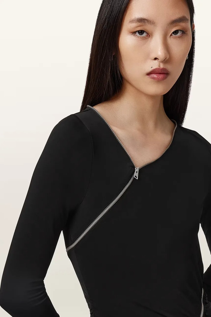 AllSaints rochie negru W210DD
