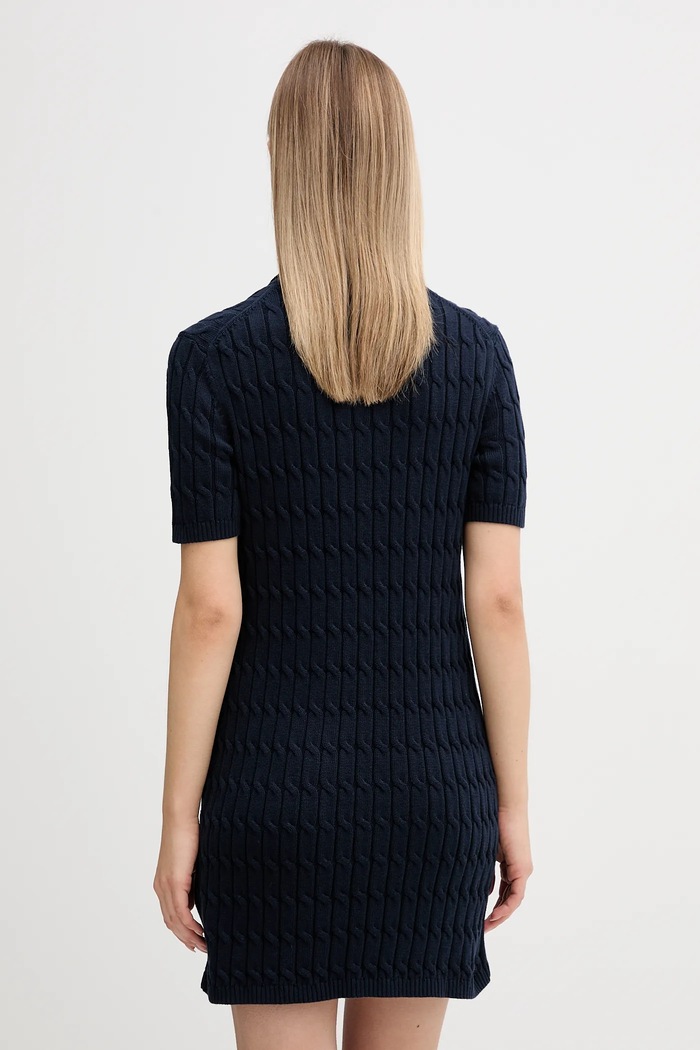Oblečení Bavlněné šaty Tommy Hilfiger WW0WW48444 námořnická modř