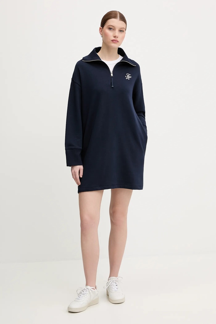 Šaty Tommy Hilfiger WW0WW48432 námořnická modř SS26