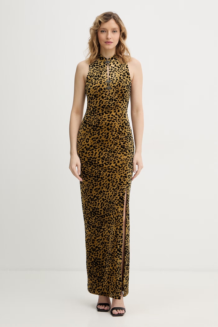 Haljina Guess AVA pletivo crna W6RK10.KA652
