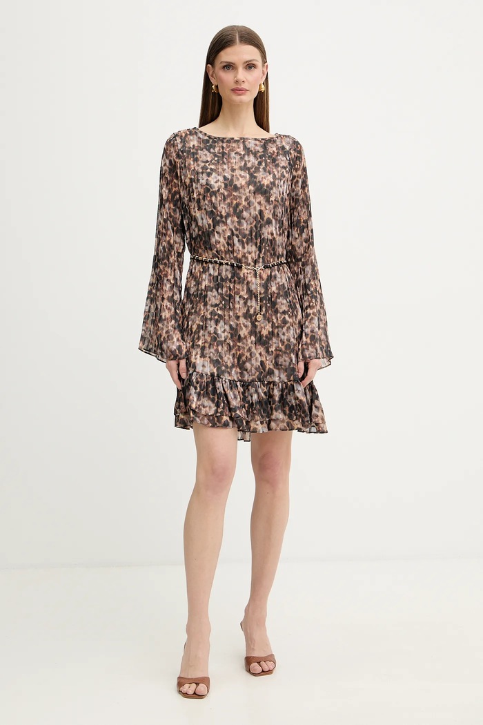 Šaty Guess ILENIA W6RK37.WJ712 hnedá SS26