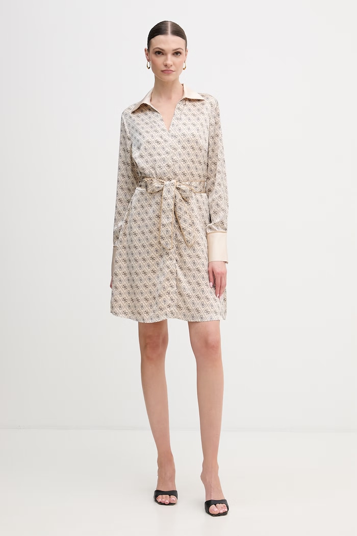 Guess sukienka BLERTA W6RK90.WF1T2 beżowy SS26