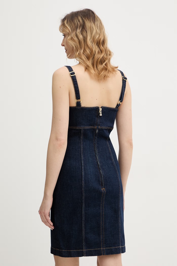 Odzież Guess sukienka jeansowa ADELAIDA W6RK95.D6881 granatowy