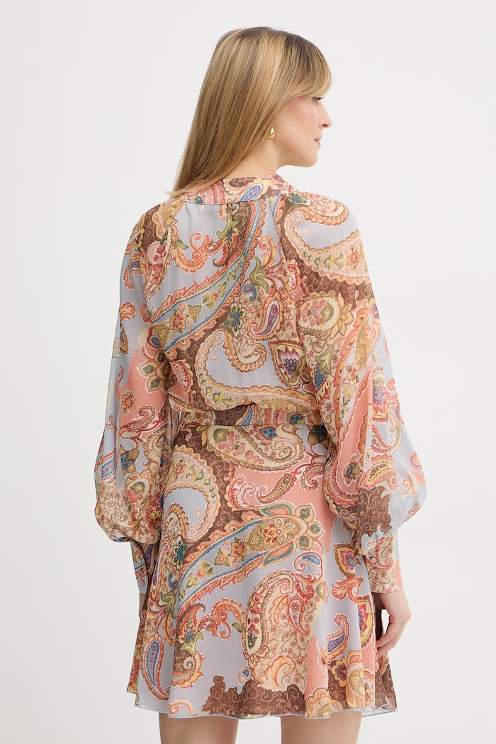 Ρούχα Φόρεμα Guess PAISLEY W6PK0Z.WP691 πορτοκαλί