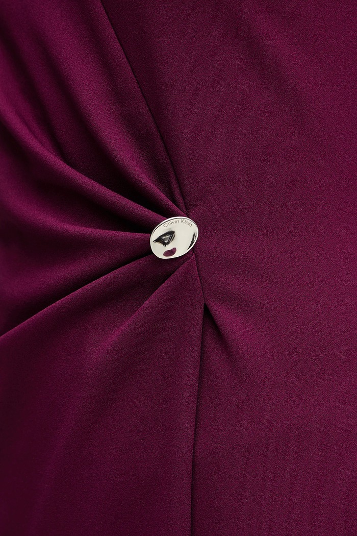 Šaty Calvin Klein LV044E047G burgundské