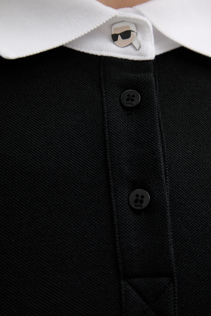 Karl Lagerfeld pamut ruha IKON B1W13032 fekete