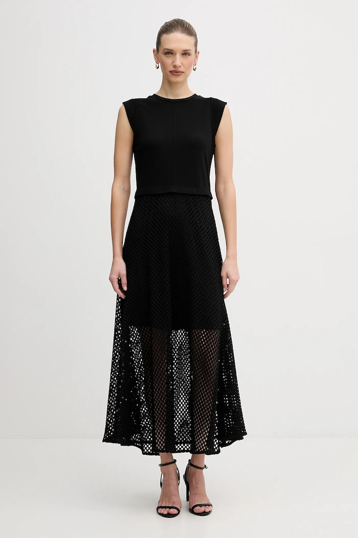 Šaty Dkny maxi černá P5KD8DQY