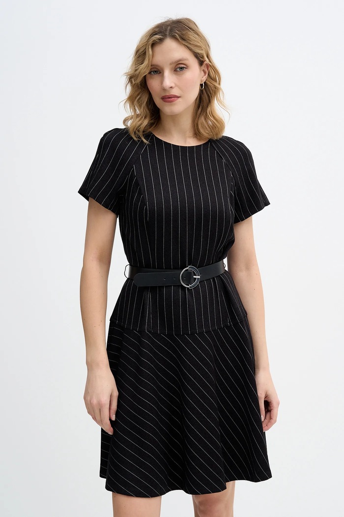 Obleka Dkny Z elastanom črna DD5K1P70