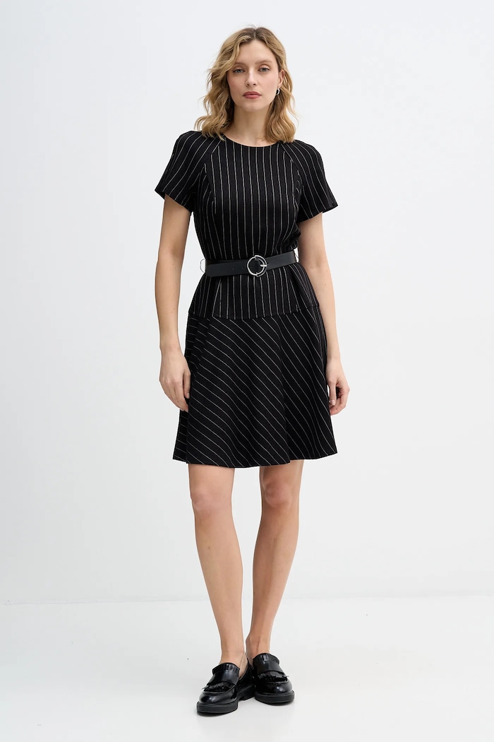 Obleka Dkny DD5K1P70 črna SS26
