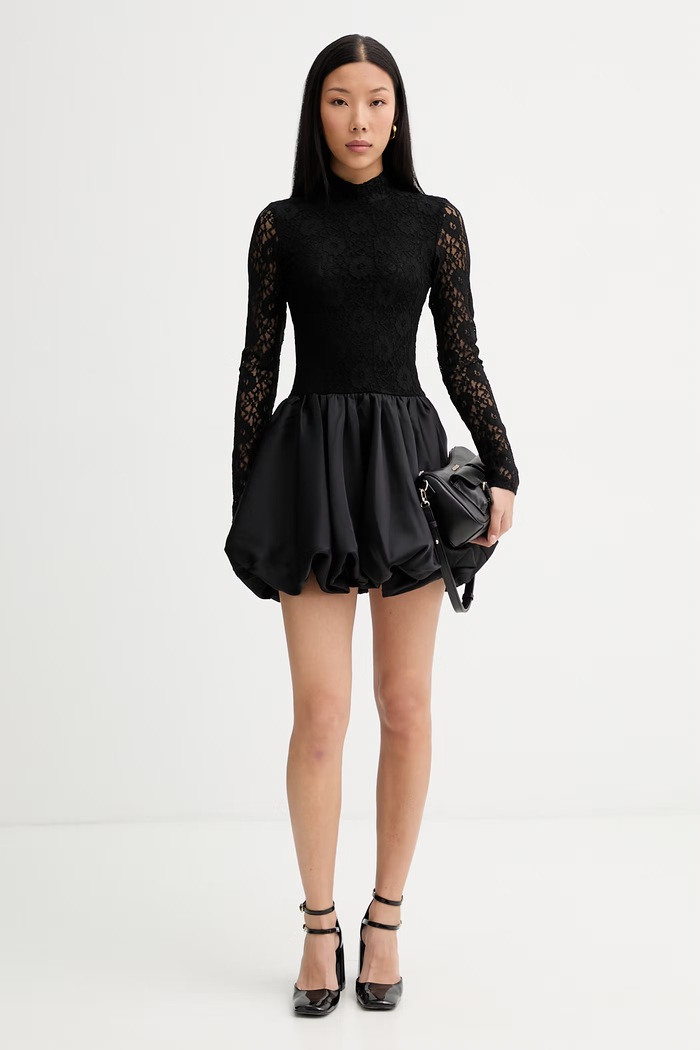 Bardot rochie evazată 60191DB negru SS26