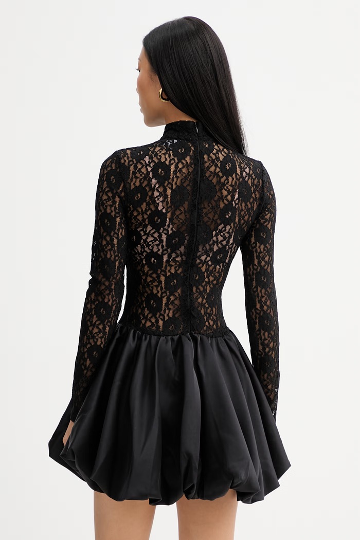 Îmbrăcăminte Bardot rochie evazată 60191DB negru