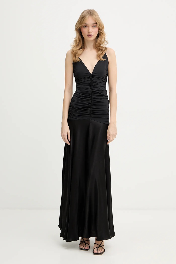 Šaty Bardot maxi černá 60169DB