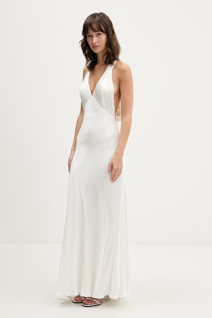Viskózové šaty Bardot 60133DB béžová SS26