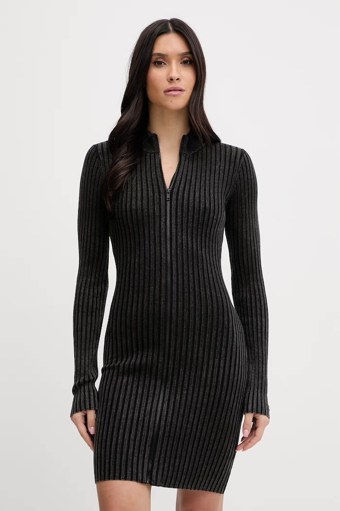 Guess Originals sukienka z domieszką wełny casual szary W6RK85.Z3JC2
