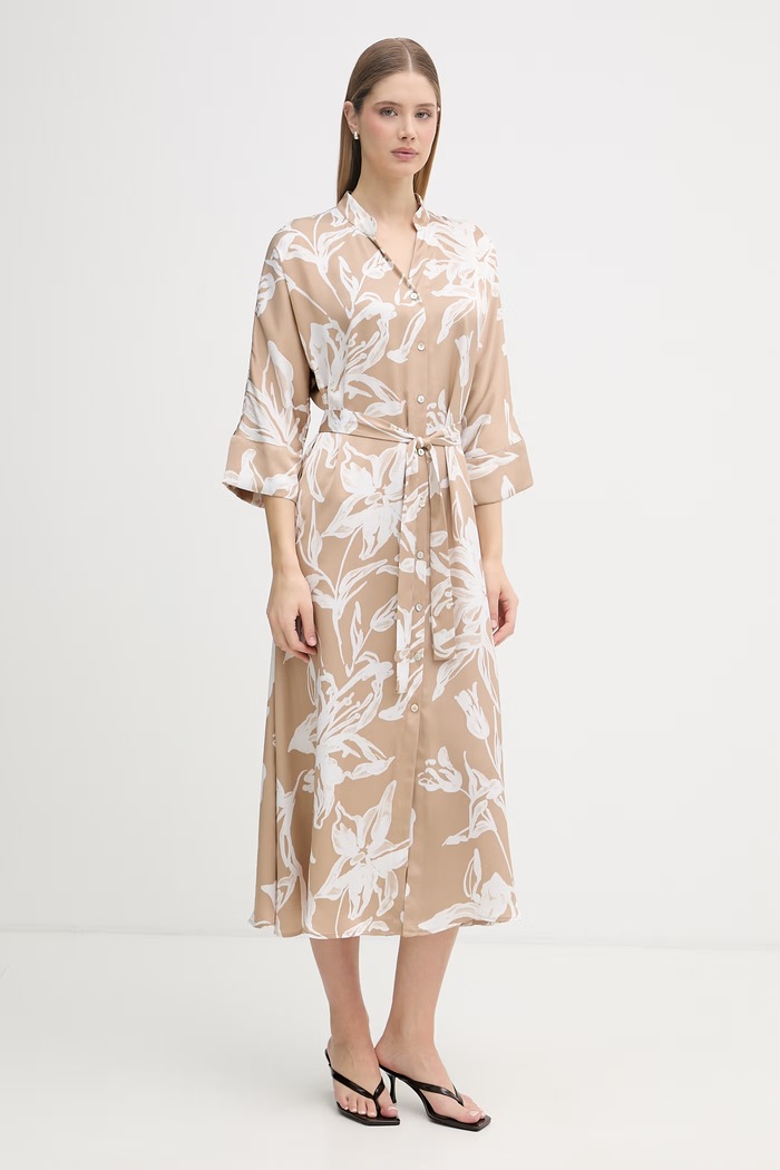 Joseph Ribkoff rochie tip cămașă 261296 bej SS26