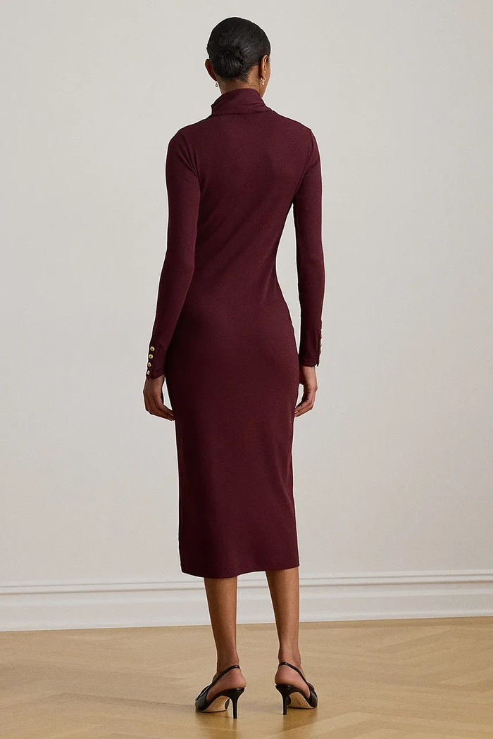 Šaty Lauren Ralph Lauren 200P03733 burgundské SS26
