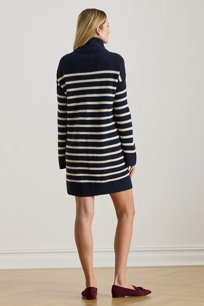 Vunena haljina Lauren Ralph Lauren 200P08050 mornarsko plava SS26