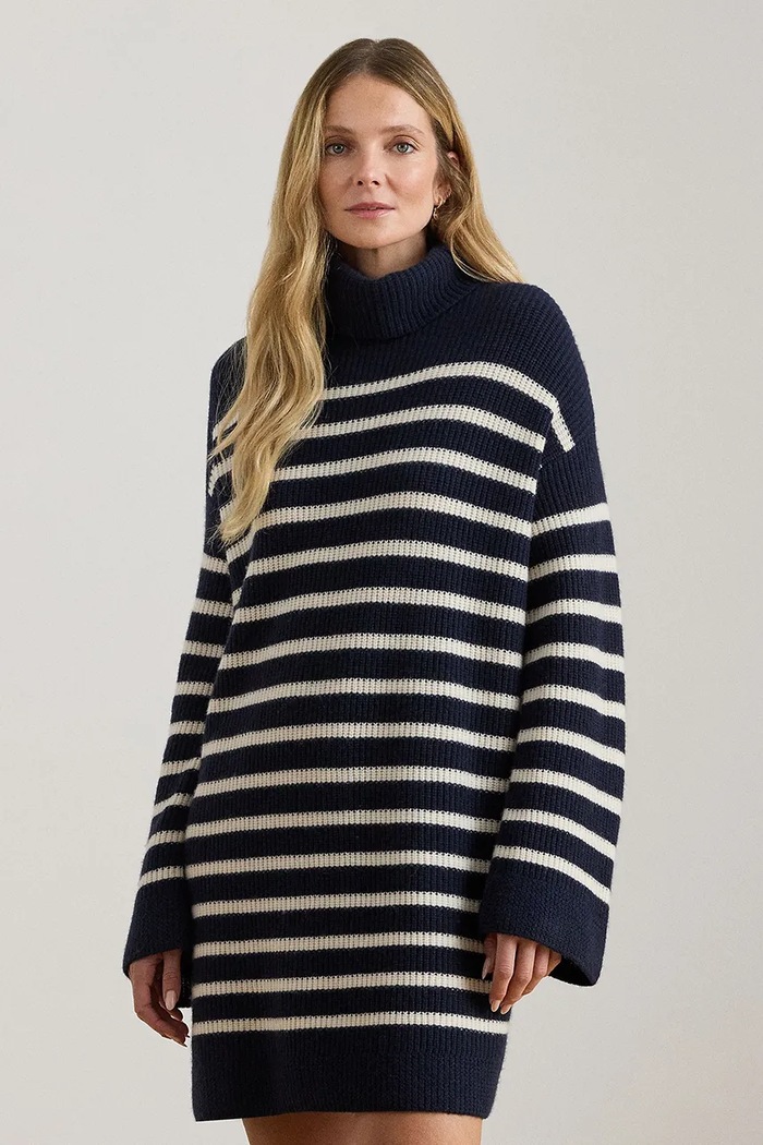 Odjeća Vunena haljina Lauren Ralph Lauren 200P08050 mornarsko plava