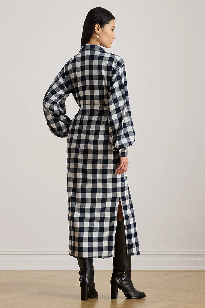 Bavlněné šaty Lauren Ralph Lauren 200P03519 námořnická modř SS26