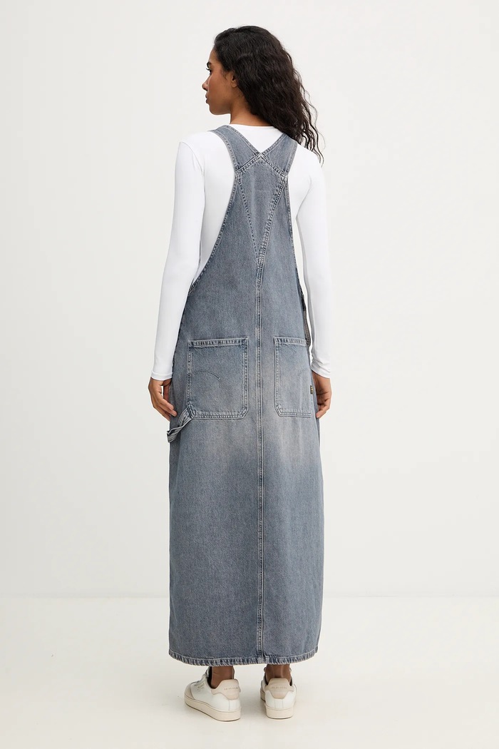Одяг Джинсова сукня G-Star Carpenter Dungaree D27931.D943 блакитний