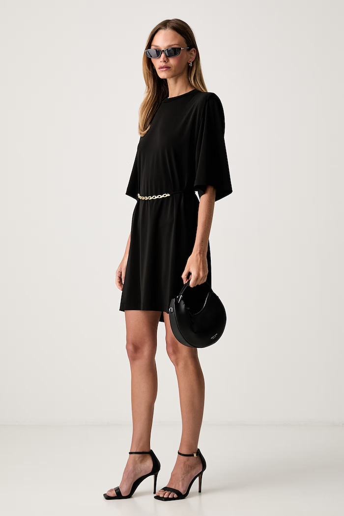 Pinko vestito oversize con acetato 106484.A32D nero SS26