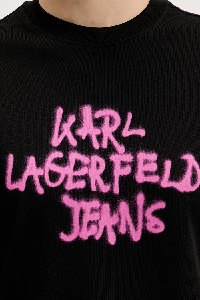Karl Lagerfeld Jeans pamut ruha B1W13043 fekete