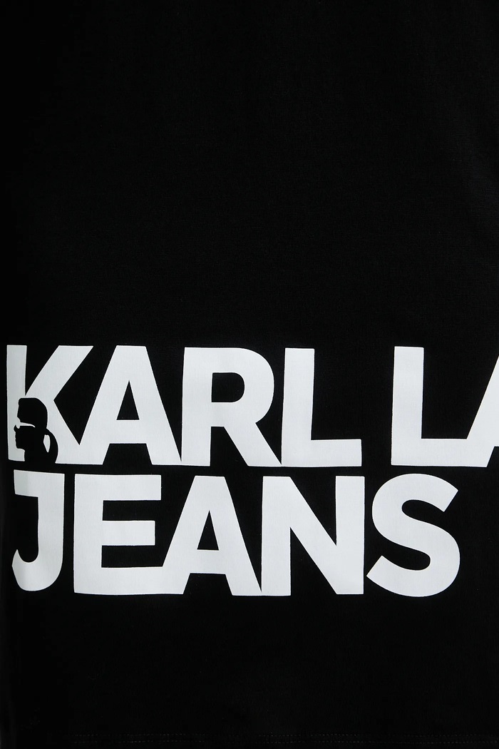 Karl Lagerfeld Jeans šaty bavlnené B1W13054 čierna