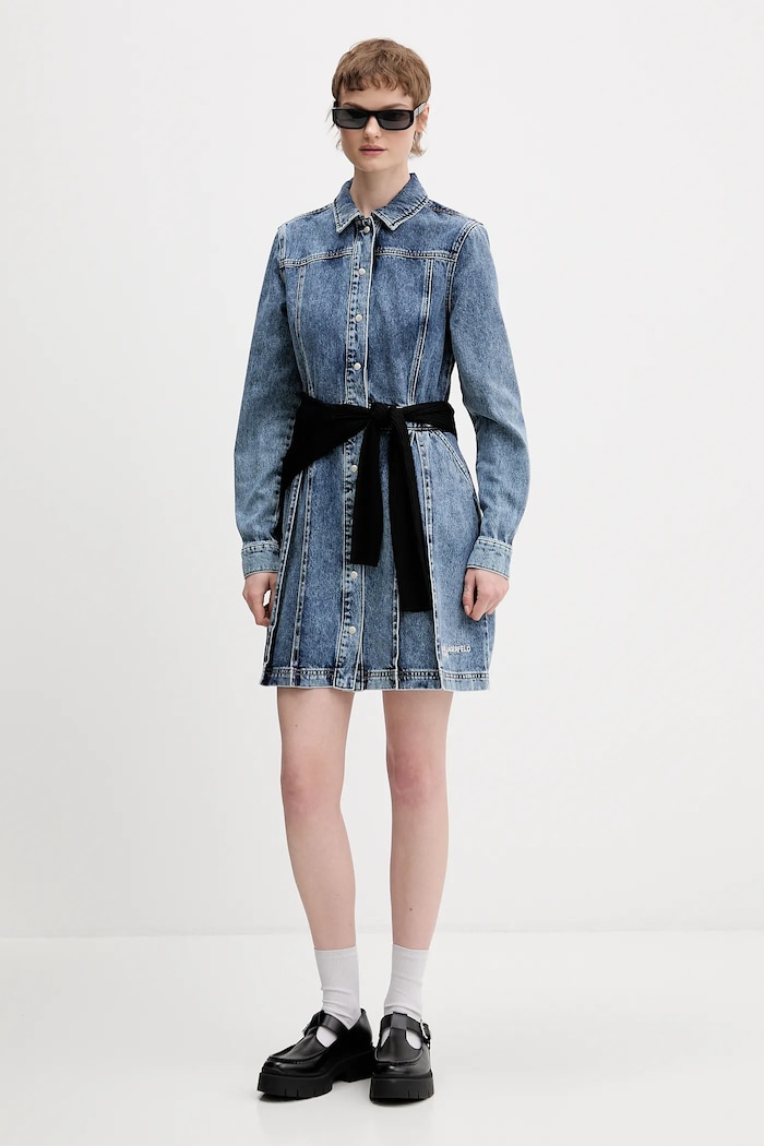 Karl Lagerfeld Jeans rochie jeans B1W13036 albastru SS26