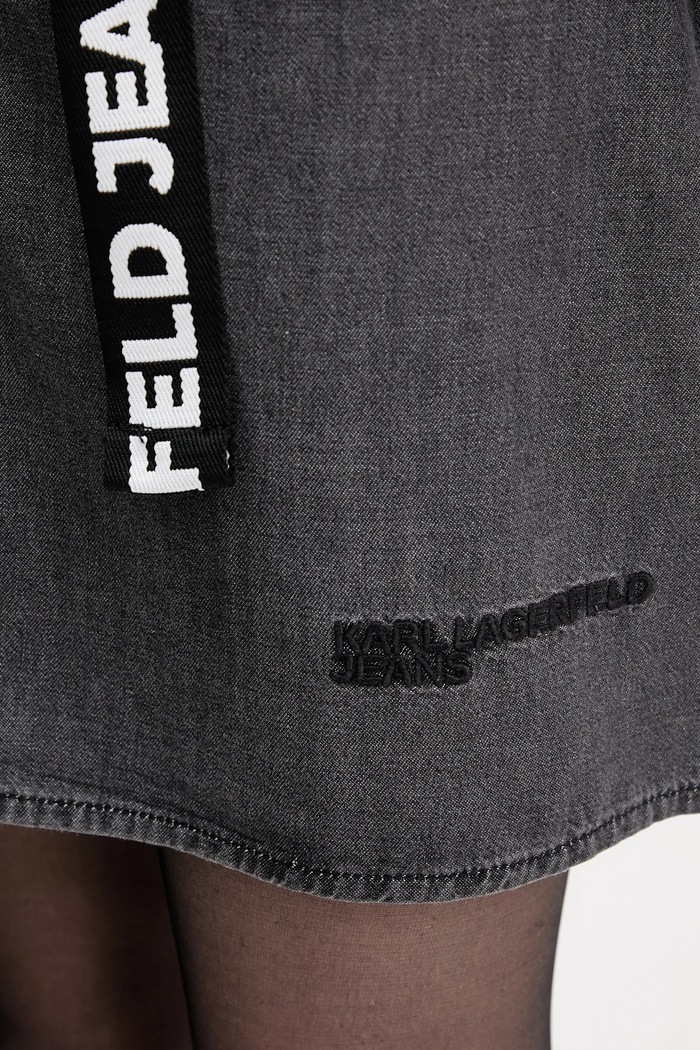 Rifľové šaty Karl Lagerfeld Jeans B1W13038 sivá