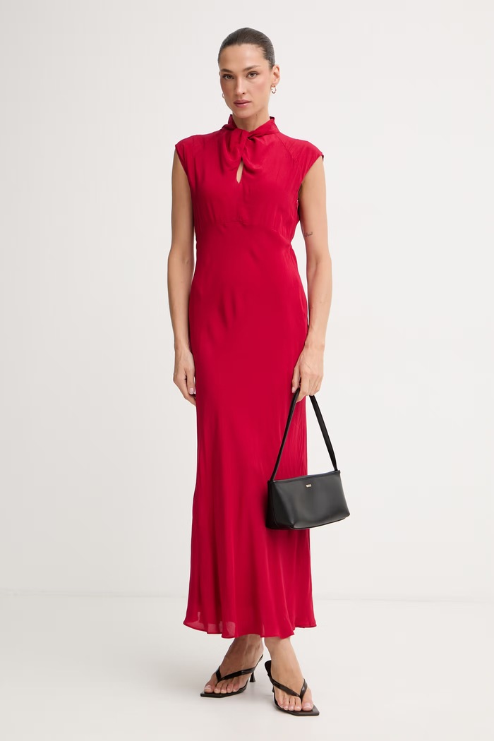 Pedro del Hierro šaty z viskózy 3813559 červená SS26