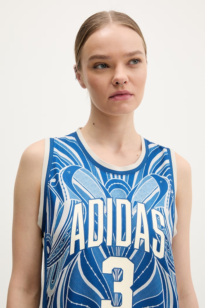 Šaty adidas x Farm Rio modrá KD4621