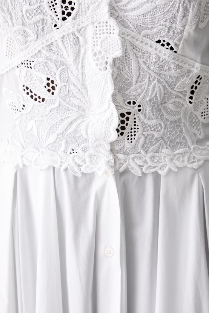 Ermanno Scervino LIFE sukienka bawełniana z elastanem D484Q304ZQR biały
