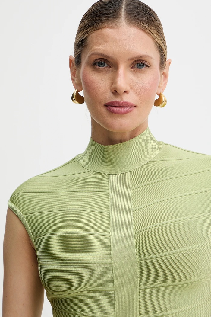 Φόρεμα Herve Leger Davina πράσινο HLT8567266