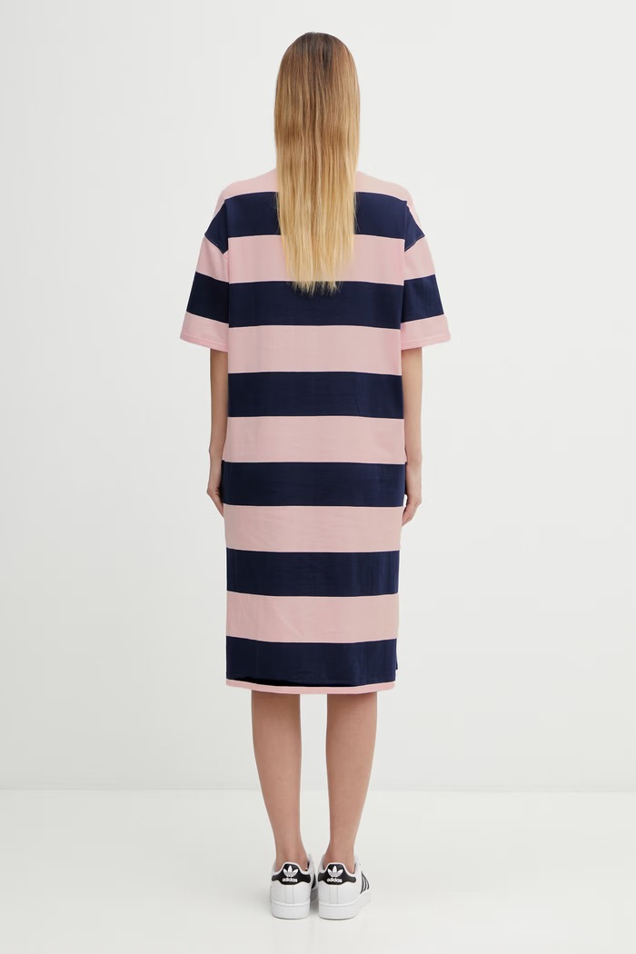 Oblečenie Bavlnené šaty Coperni Striped Polo COPJS216F5026 ružová