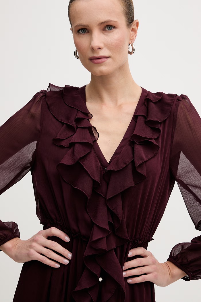 Morgan rochie burgundia ROMANCE