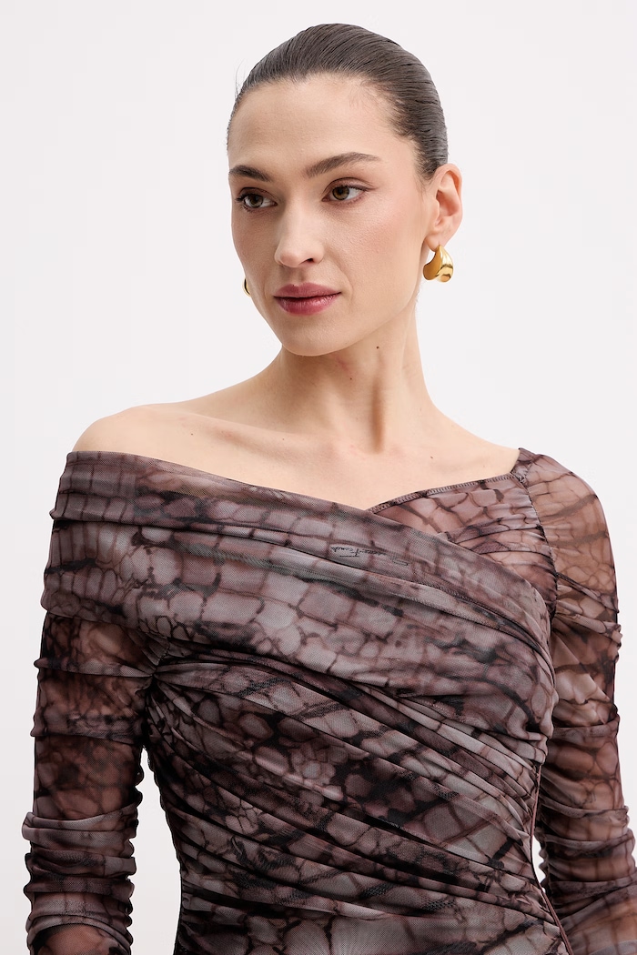 Elisabetta Franchi Obleka rjava AB91361E2
